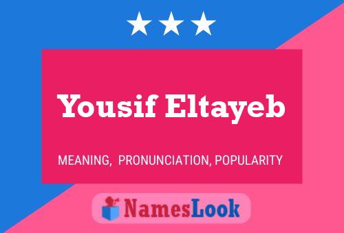 Yousif Eltayeb Name Poster