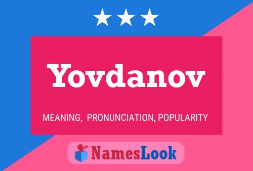 Yovdanov Name Poster