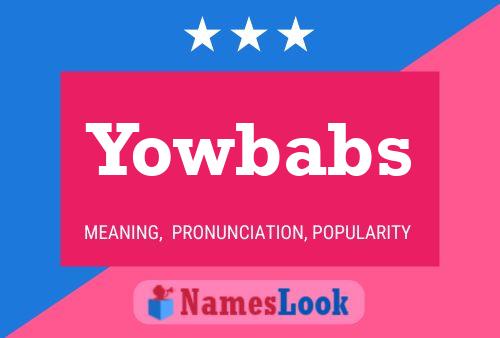 Yowbabs Name Poster