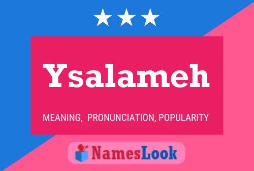 Ysalameh Name Poster