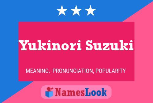 Yukinori Suzuki Name Poster