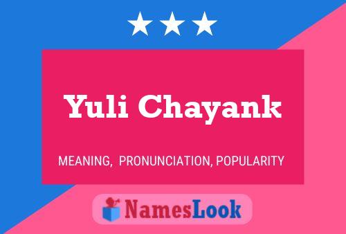 Yuli Chayank Name Poster