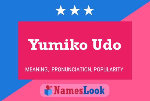 Yumiko Udo Name Poster