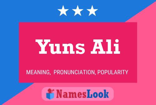 Yuns Ali Name Poster