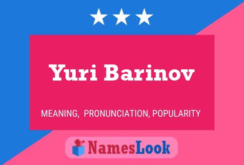 Yuri Barinov Name Poster