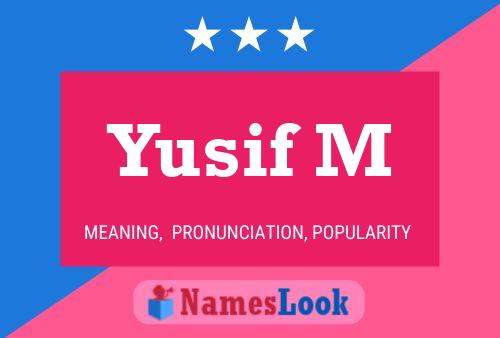 Yusif M Name Poster