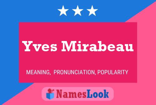 Yves Mirabeau Name Poster