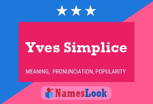 Yves Simplice Name Poster