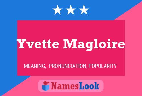 Yvette Magloire Name Poster