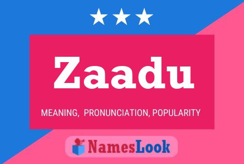 Zaadu Name Poster