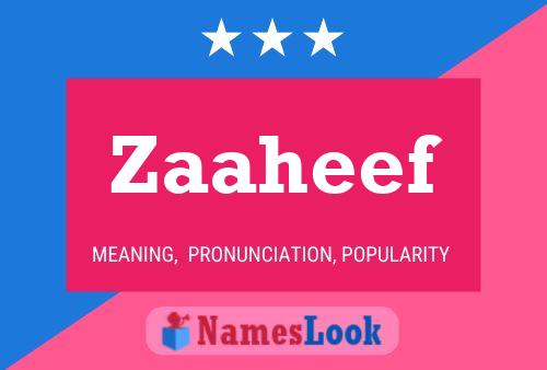 Zaaheef Name Poster