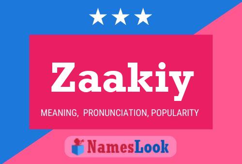 Zaakiy Name Poster