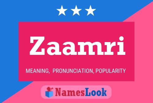 Zaamri Name Poster