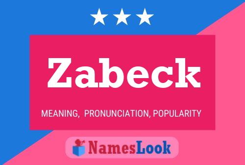 Zabeck Name Poster