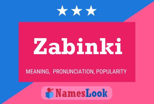 Zabinki Name Poster