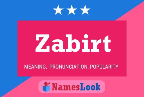 Zabirt Name Poster