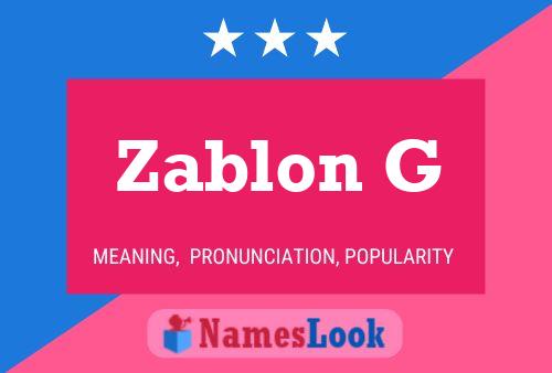 Zablon G Name Poster