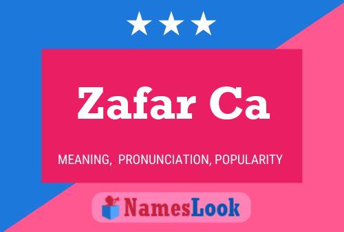 Zafar Ca Name Poster