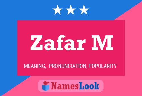 Zafar M Name Poster