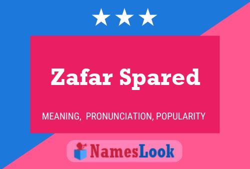 Zafar Spared Name Poster