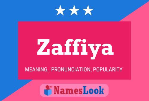 Zaffiya Name Poster