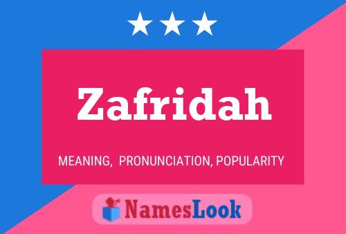 Zafridah Name Poster