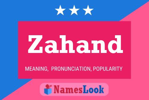 Zahand Name Poster