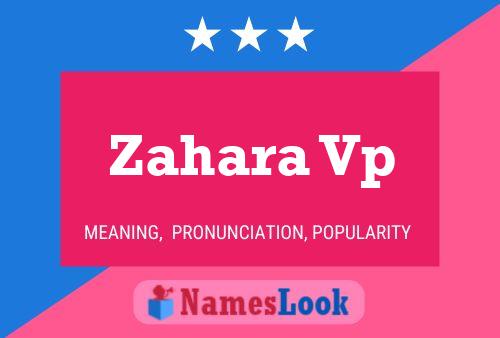 Zahara Vp Name Poster