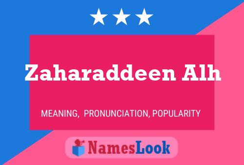 Zaharaddeen Alh Name Poster