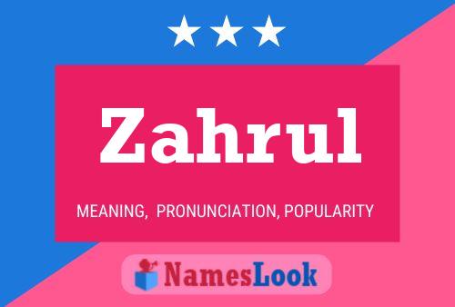 Zahrul Name Poster