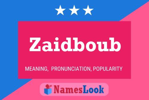 Zaidboub Name Poster