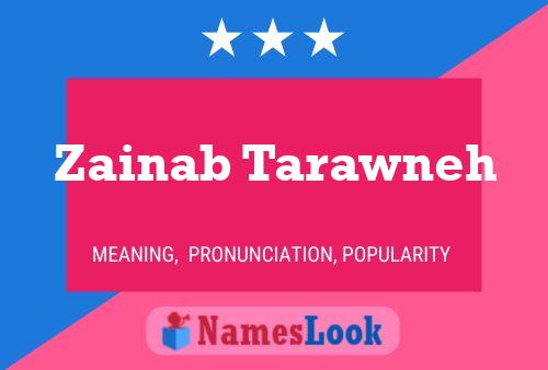 Zainab Tarawneh Name Poster