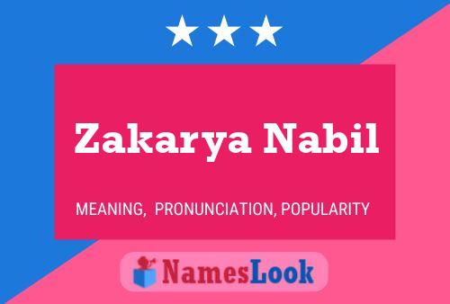 Zakarya Nabil Name Poster