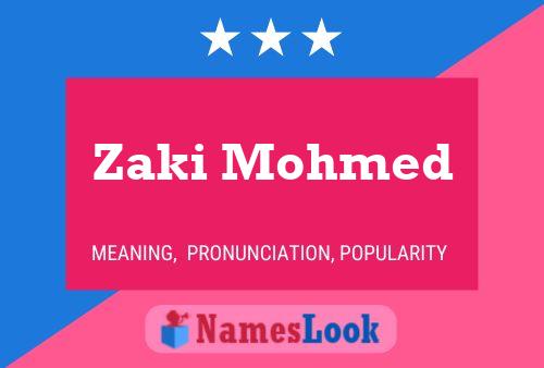 Zaki Mohmed Name Poster