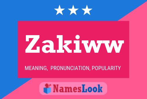 Zakiww Name Poster