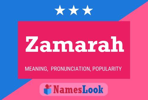 Zamarah Name Poster