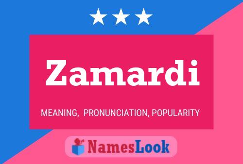 Zamardi Name Poster