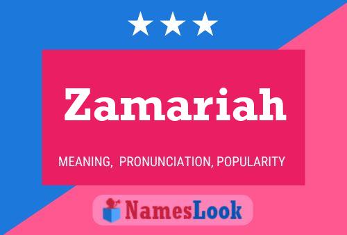 Zamariah Name Poster