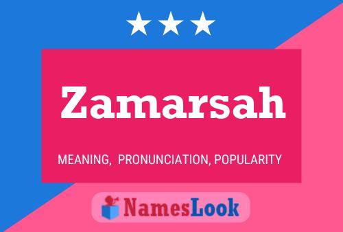 Zamarsah Name Poster