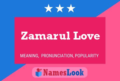 Zamarul Love Name Poster