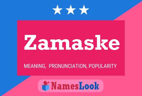 Zamaske Name Poster