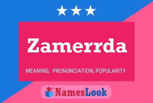 Zamerrda Name Poster