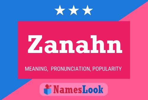 Zanahn Name Poster