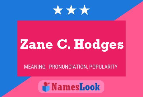 Zane C. Hodges Name Poster