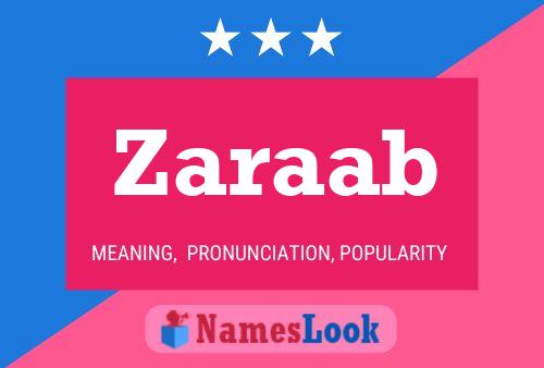 Zaraab Name Poster