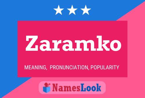 Zaramko Name Poster