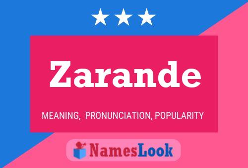 Zarande Name Poster