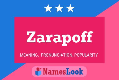 Zarapoff Name Poster