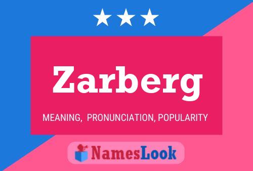 Zarberg Name Poster