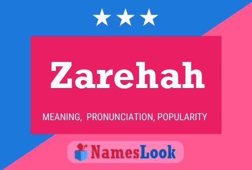 Zarehah Name Poster